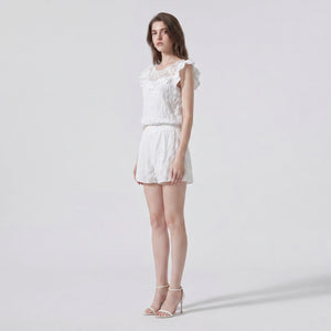 Eyelet Ruffle Sleeve Blouse WHD0605021-250705-250705