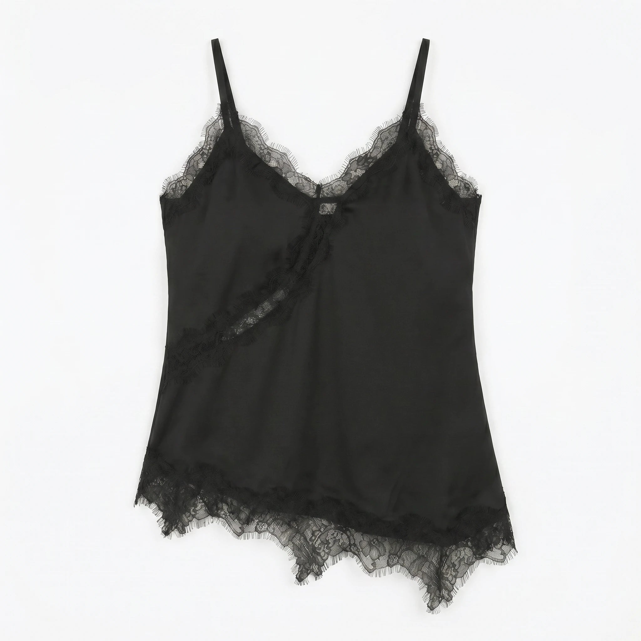 Lace Trim Cami Top WHD0605024-S-260441