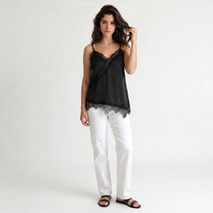 Lace Trim Cami Top WHD0605024-S-260441