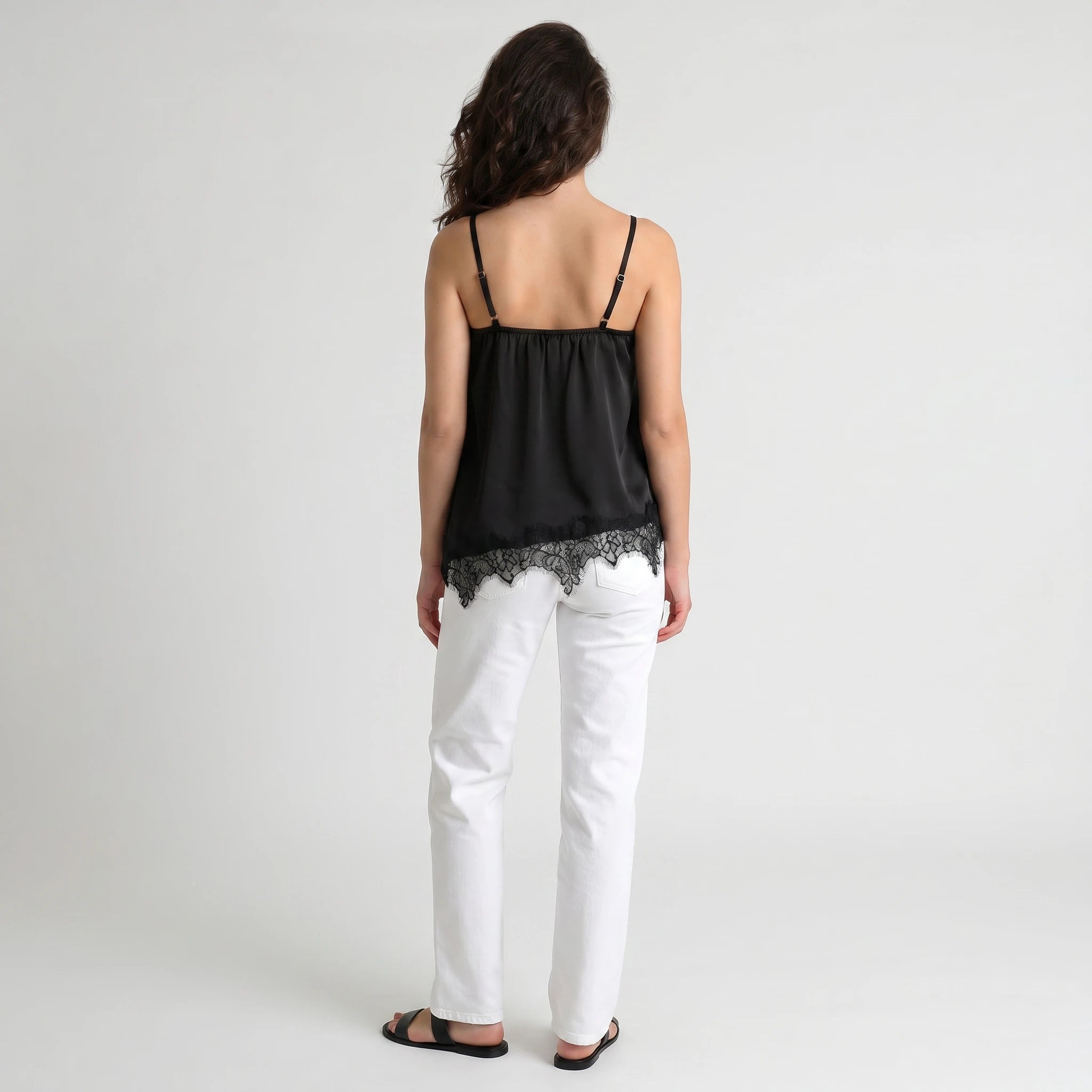 Lace Trim Cami Top WHD0605024-S-260441