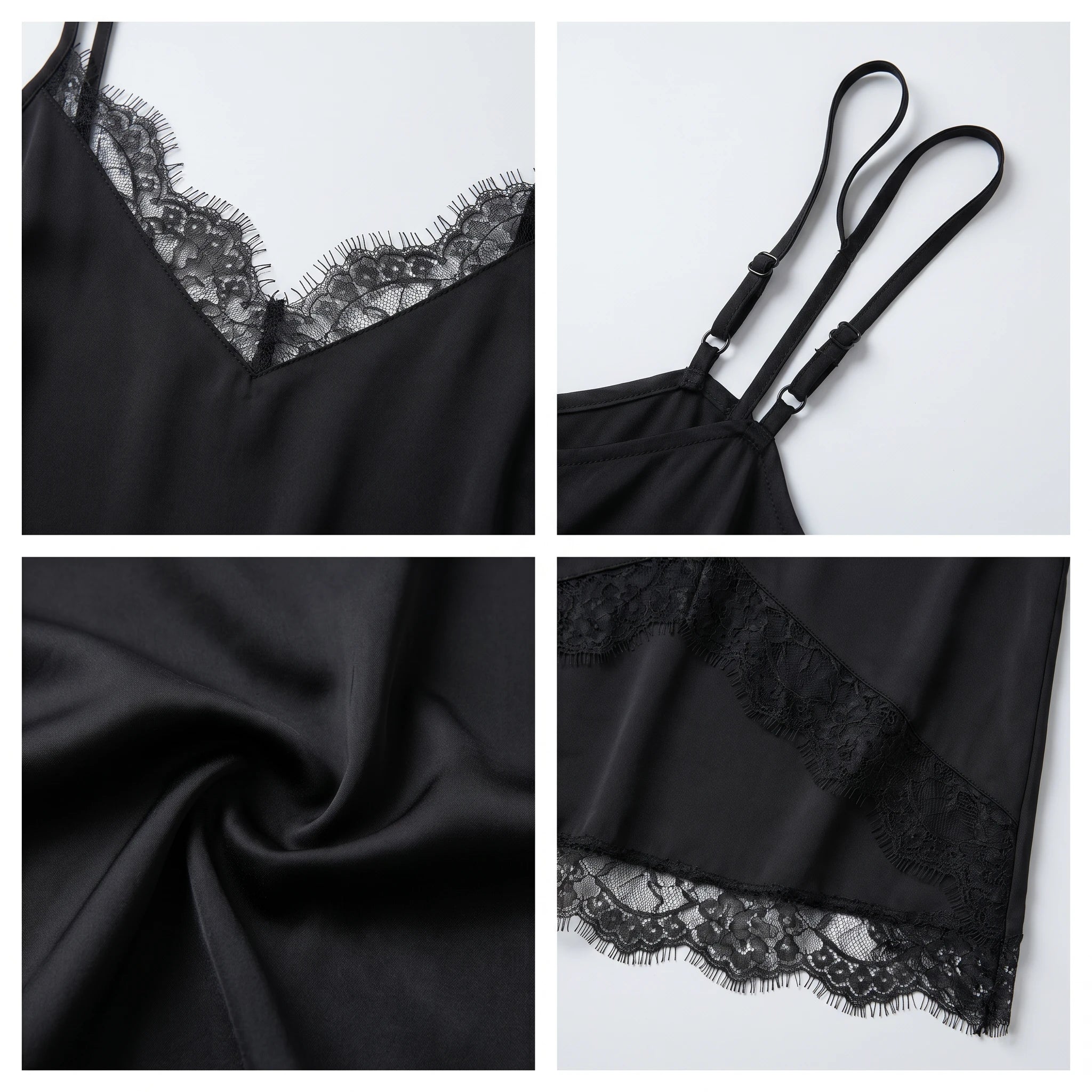 Lace Trim Cami Top WHD0605024-S-260441