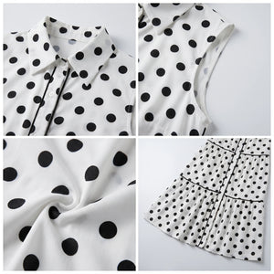 Polka Dot Tie-Waist Maxi Dress WHD0605027-S-260351