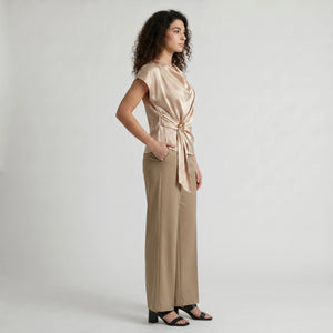 Satin Wrap Sleeveless Top WHD0605036-S-2604148