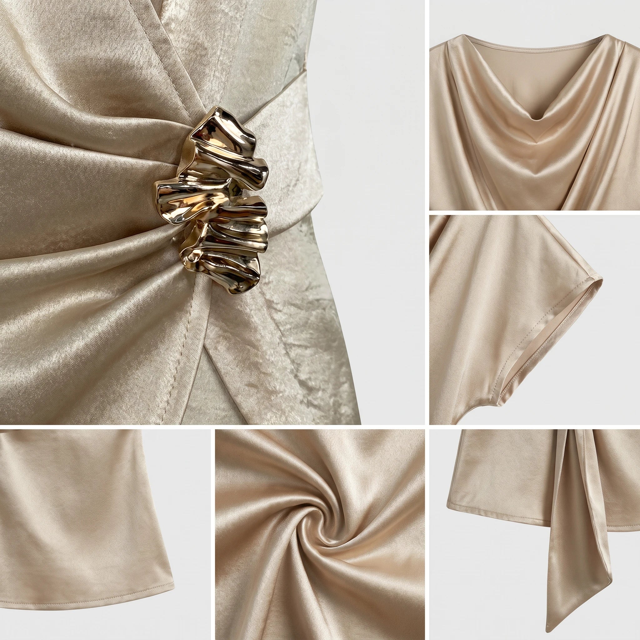 Satin Wrap Sleeveless Top WHD0605036-S-2604148
