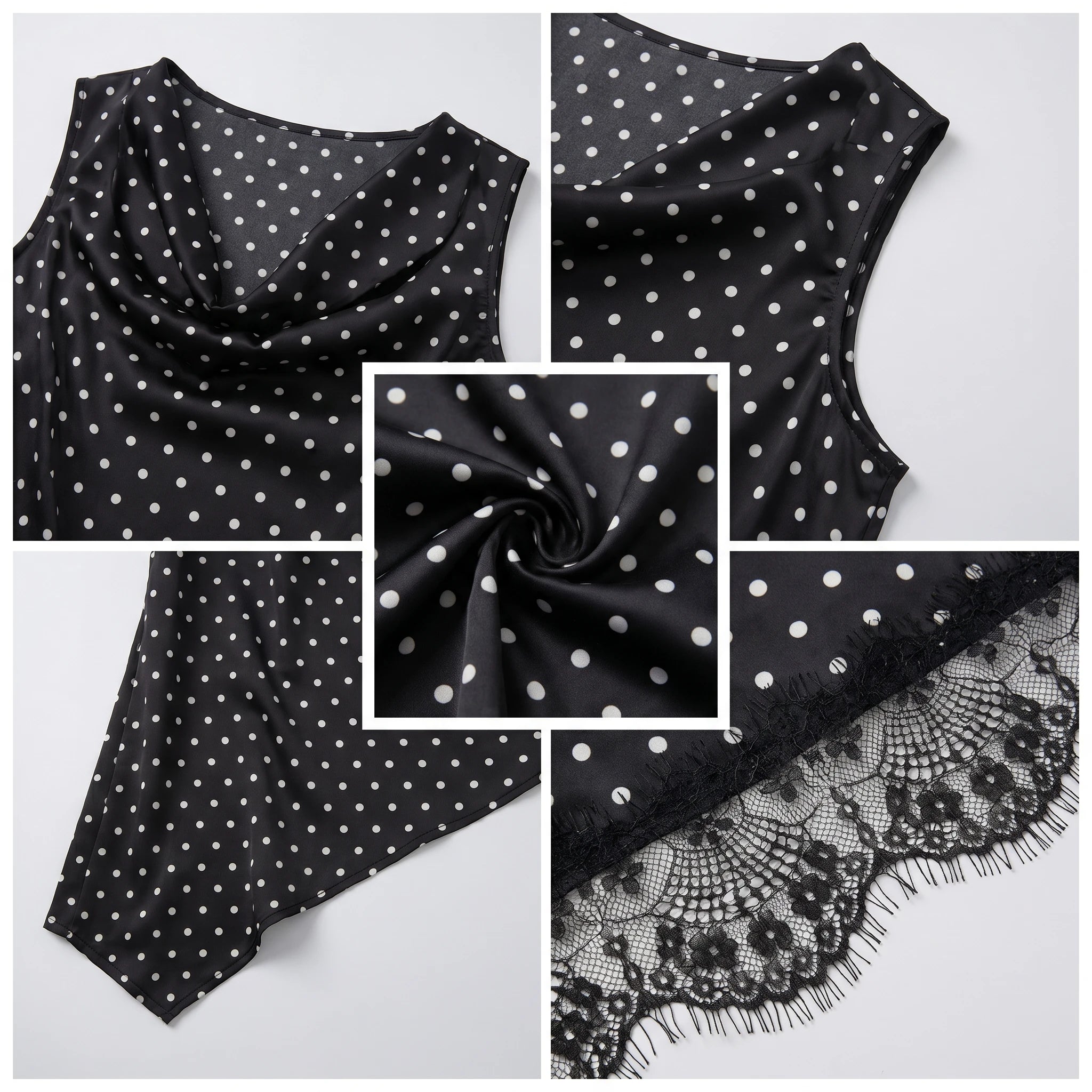 Polka Dot Lace Top WHD0605039-S-2604200