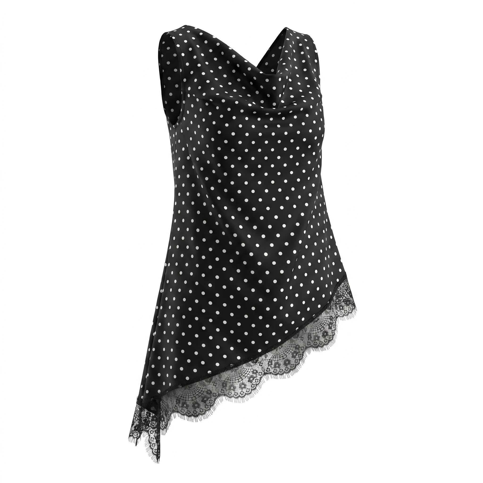 Asymmetric Lace Halter Top WHD0605040-S-260406