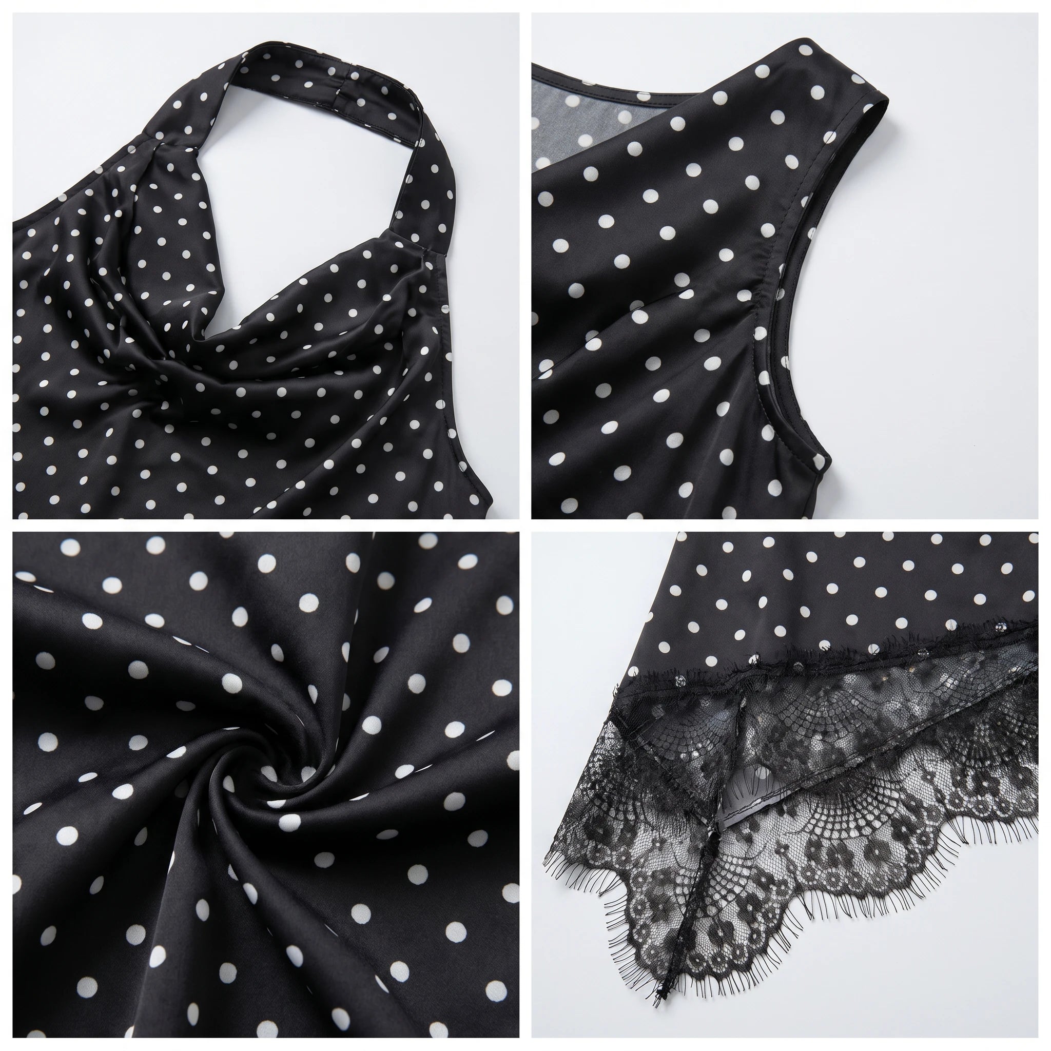 Asymmetric Lace Halter Top WHD0605040-S-260406