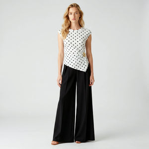 Polka Dot Ruched Top WHD0605045-S-2604150