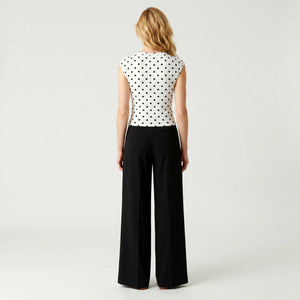 Polka Dot Ruched Top WHD0605045-S-2604150