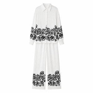 Floral Shirt and Pants Set WHD0605047S-2512193