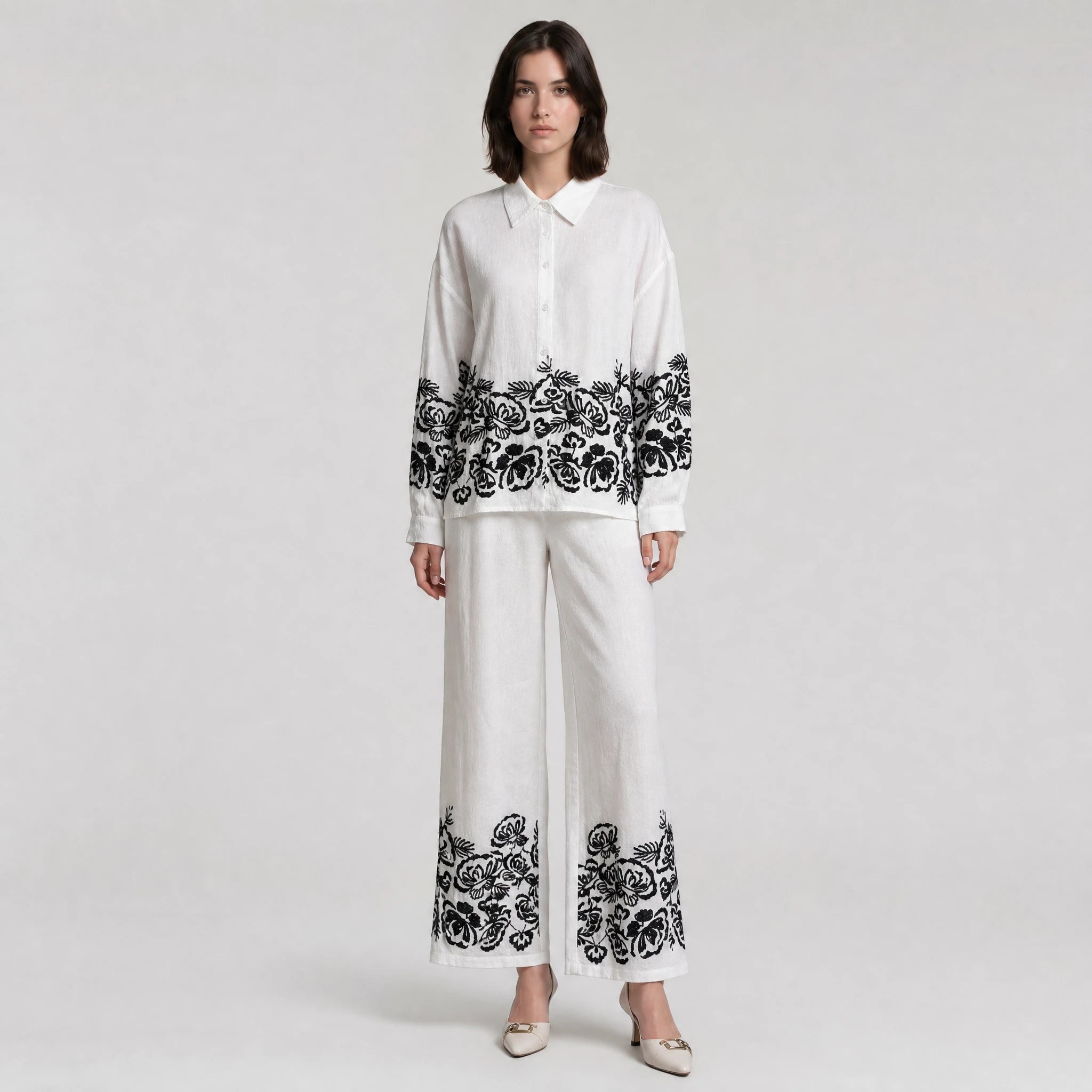 Floral Shirt and Pants Set WHD0605047S-2512193
