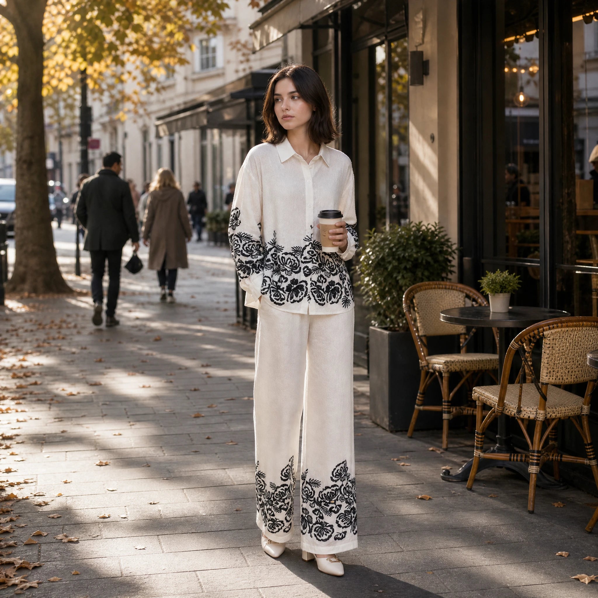 Floral Shirt and Pants Set WHD0605047S-2512193
