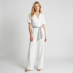 Belted Wide Leg Jumpsuit WHD0605054-S-251287