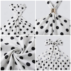 Polka Dot Halter Top WHD0605055-S-2602136