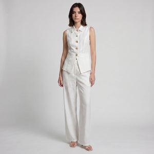 Tailored Vest Wide Leg Set WHD0605056-S-2603117