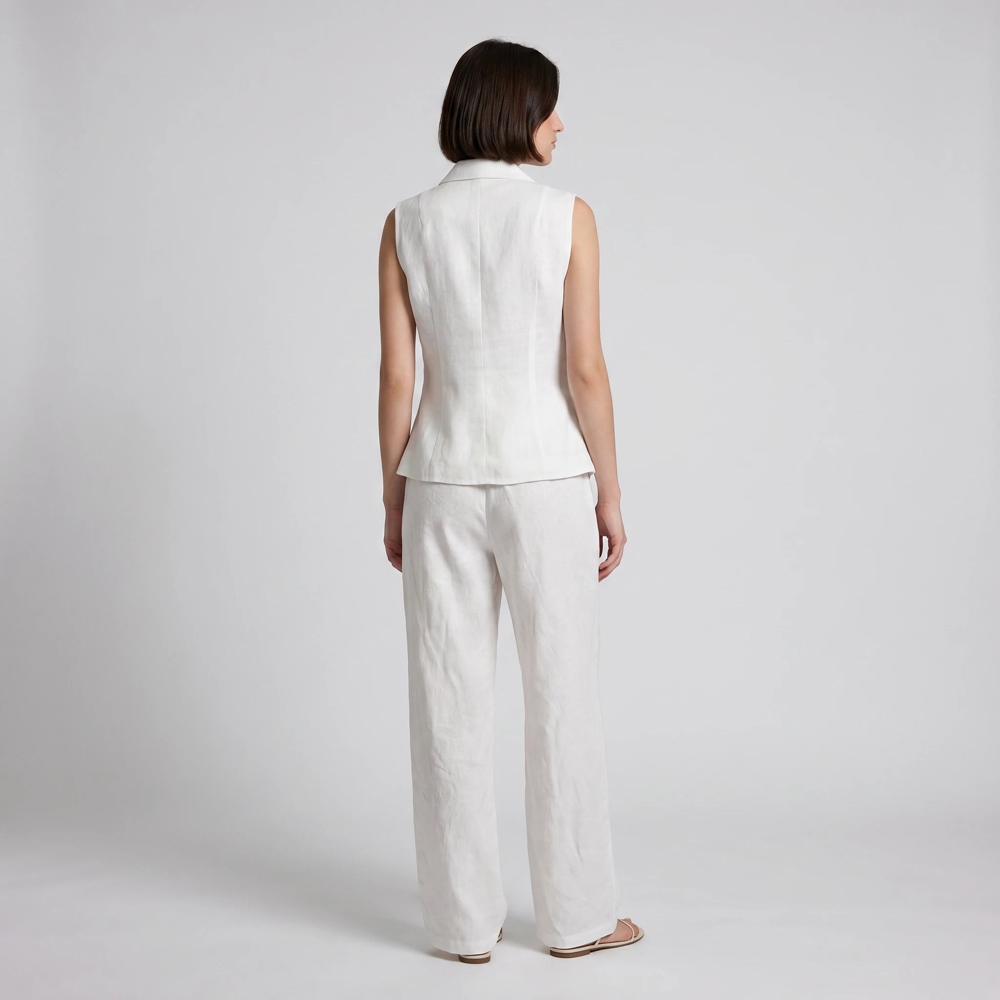 Tailored Vest Wide Leg Set WHD0605056-S-2603117