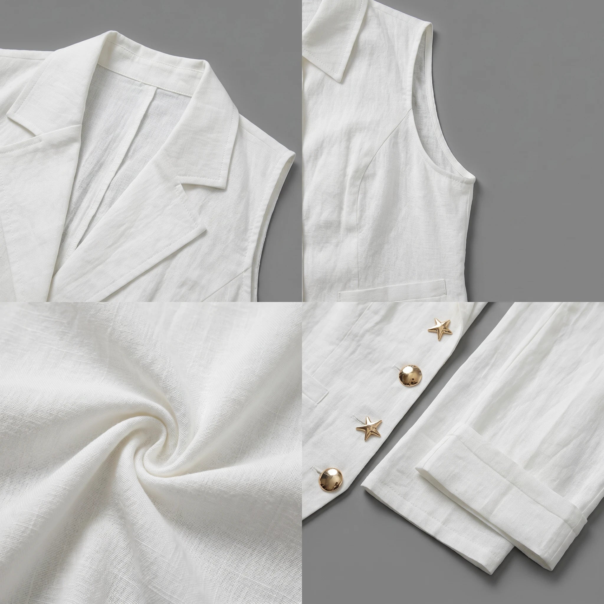 Tailored Vest Wide Leg Set WHD0605056-S-2603117