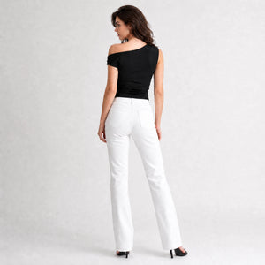 Women's Asymmetrical Ruched Sleeveless Top with Metal Buckle WHD0605062-S-251180