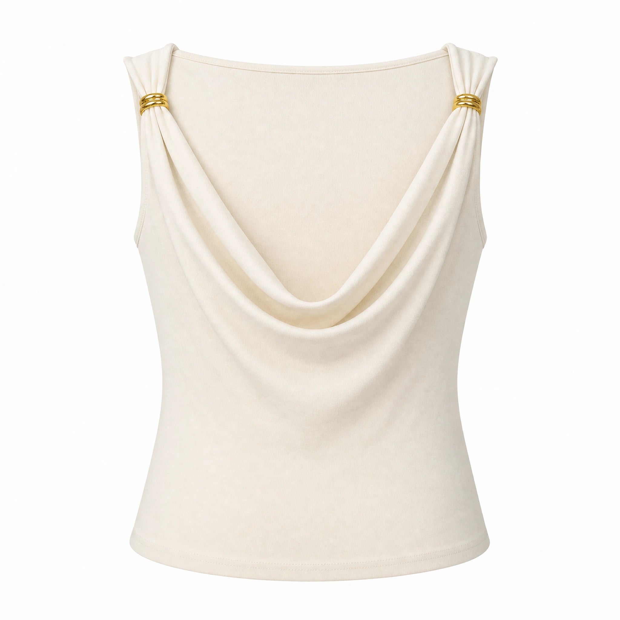 Cowl Neck Ring Detail Top WHD0605063-S-2512107