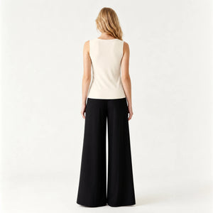 Cowl Neck Ring Detail Top WHD0605063-S-2512107