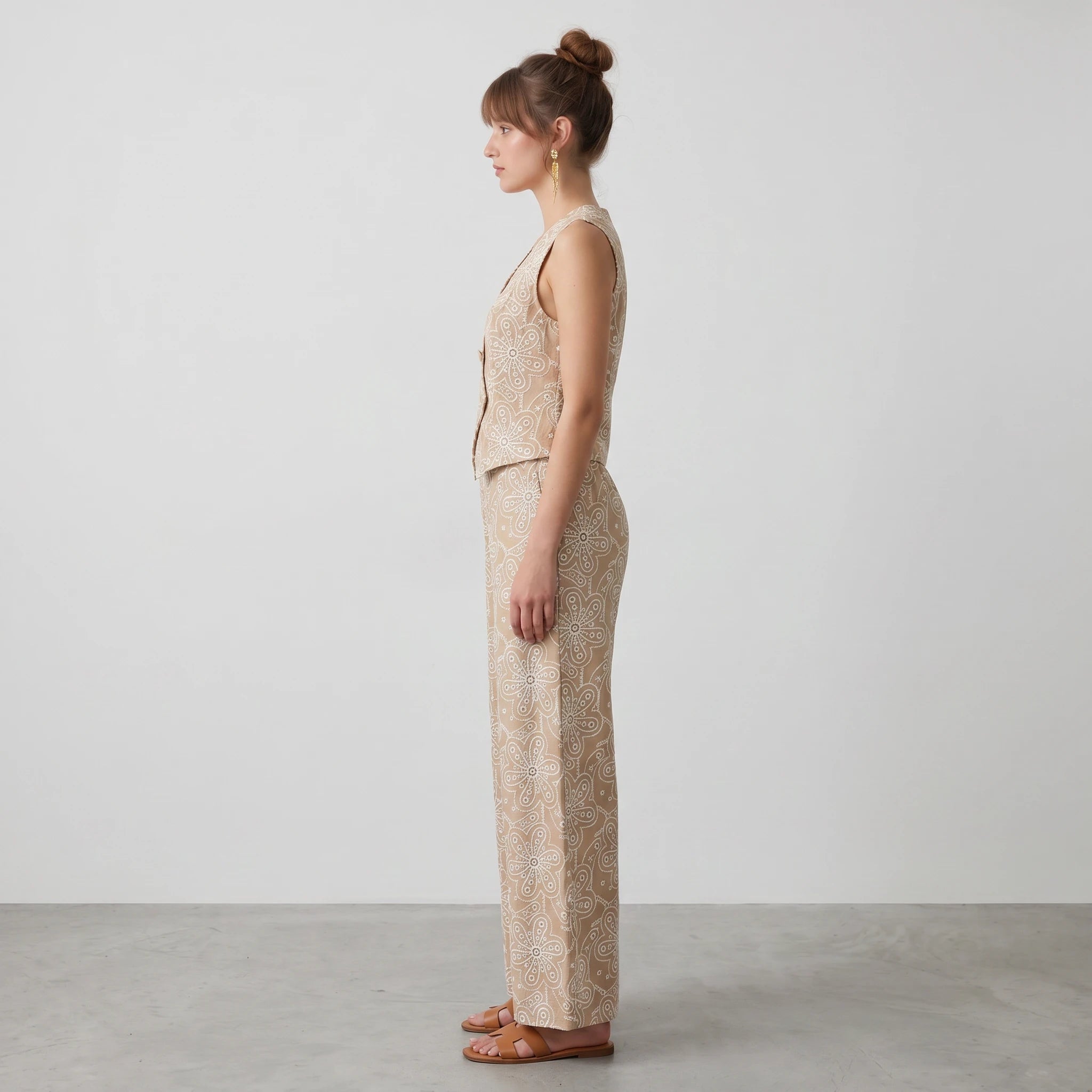 Printed Wide-Leg Jumpsuit WHD0605073-S-251168
