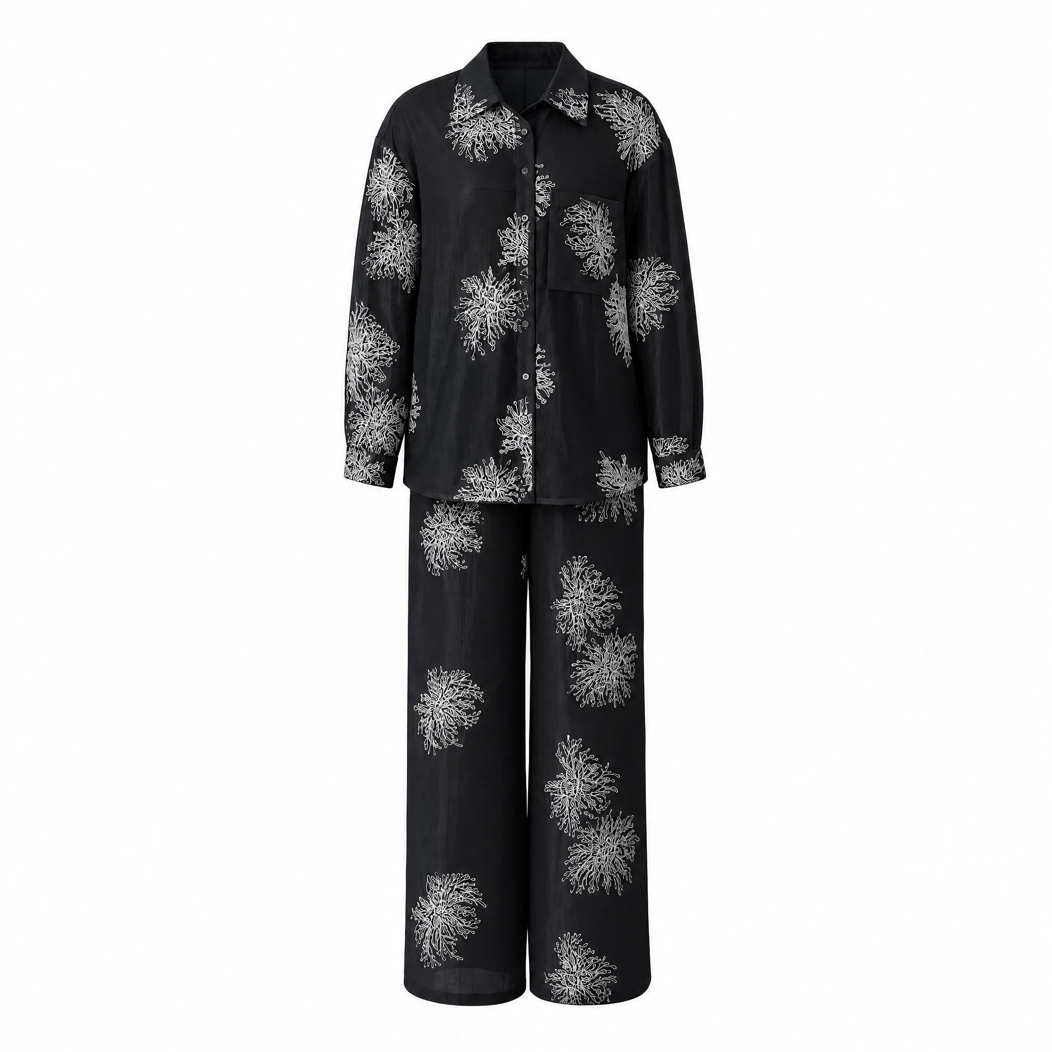 Sheer Floral Matching Set WHD0605074-S-250690