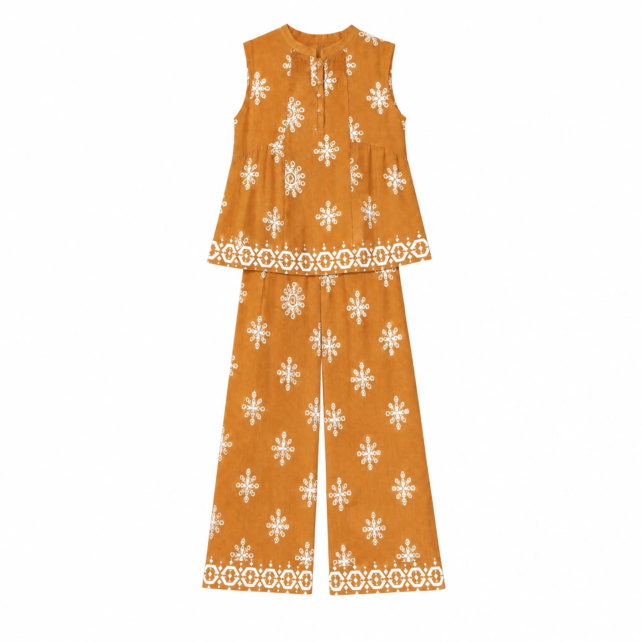 Printed Sleeveless Matching Set WHD0605075-S-2504126