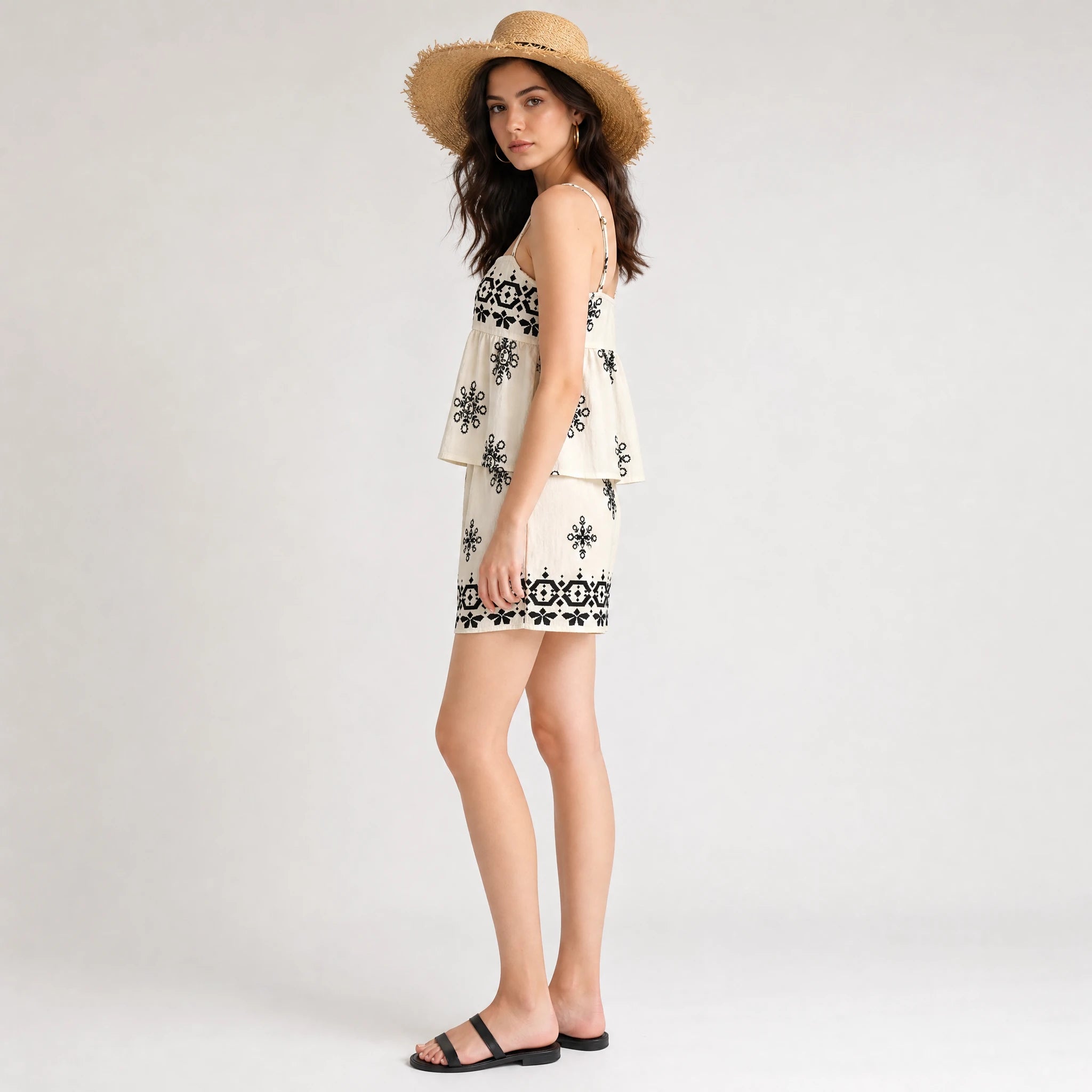 Printed Cami Short Set WHD0605076-S-2411143