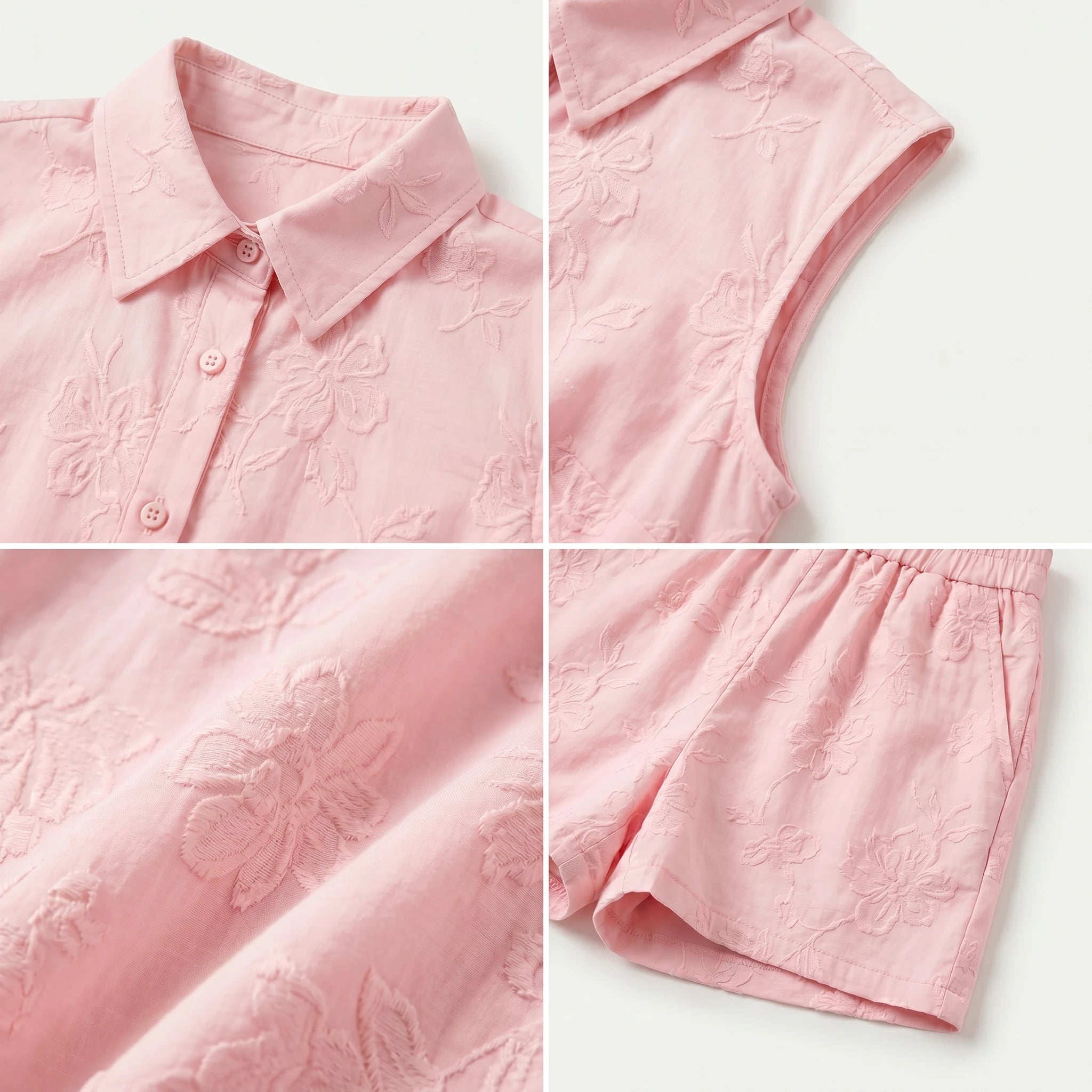 Floral Embroidered Short Set WHD0605078-S-2503205