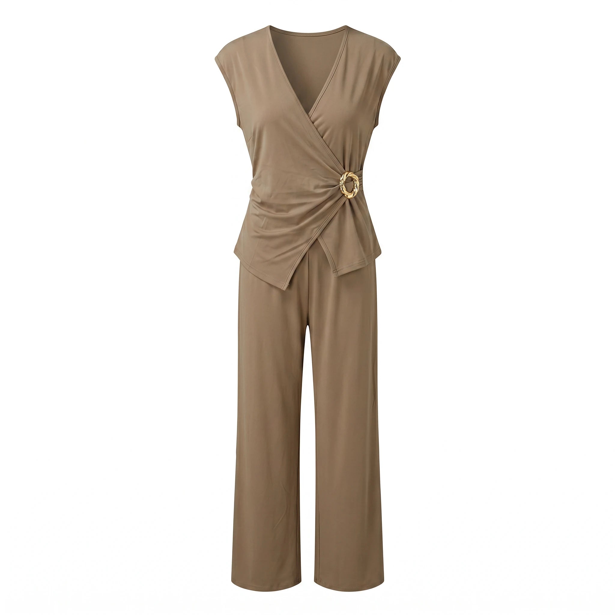 Twist Front Wide-Leg Set WHD0605081-JB-10172