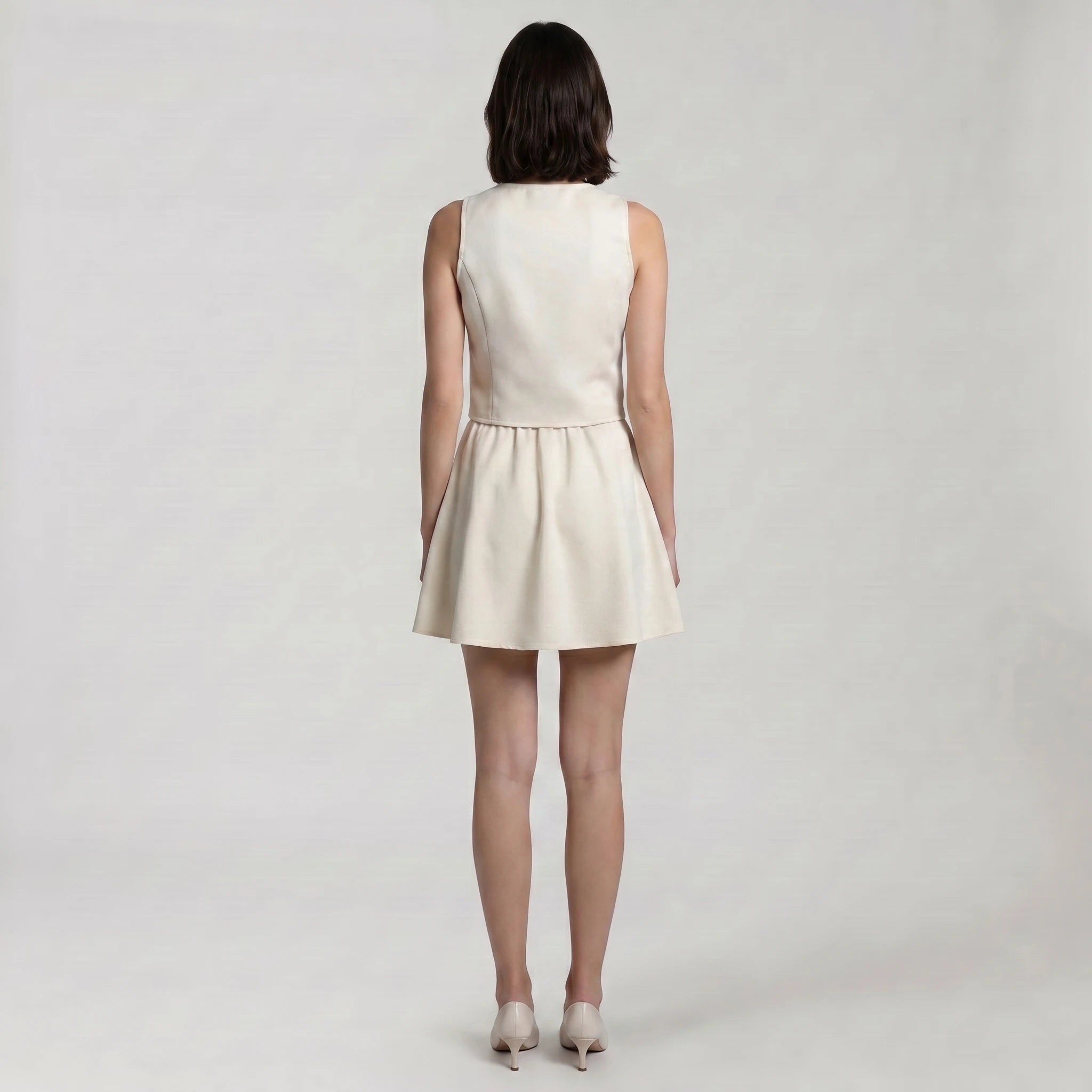 Square Neck Mini Skirt Set WHD0605082-S-251275