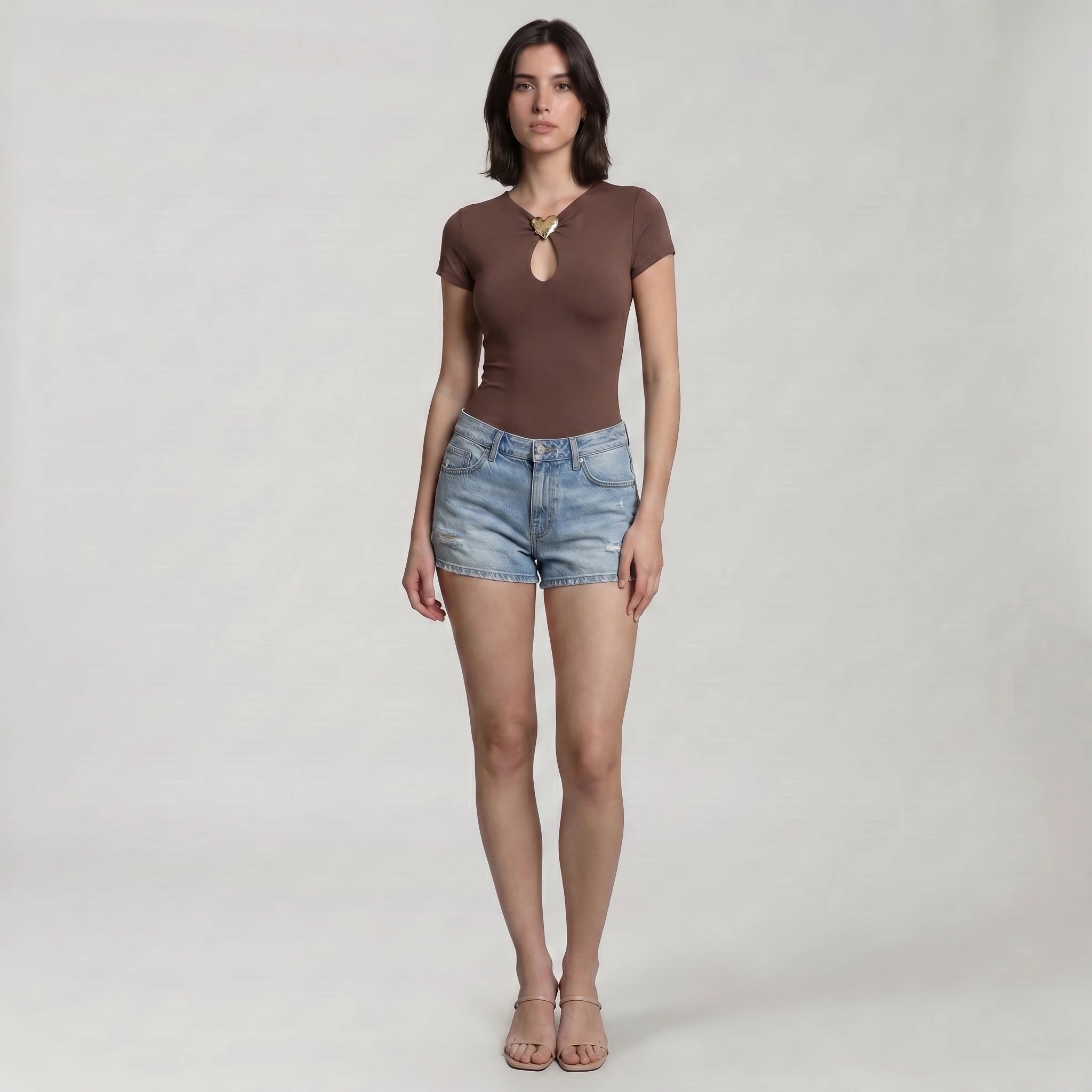 Heart Detail Bodysuit WHD0605093-S-2512182