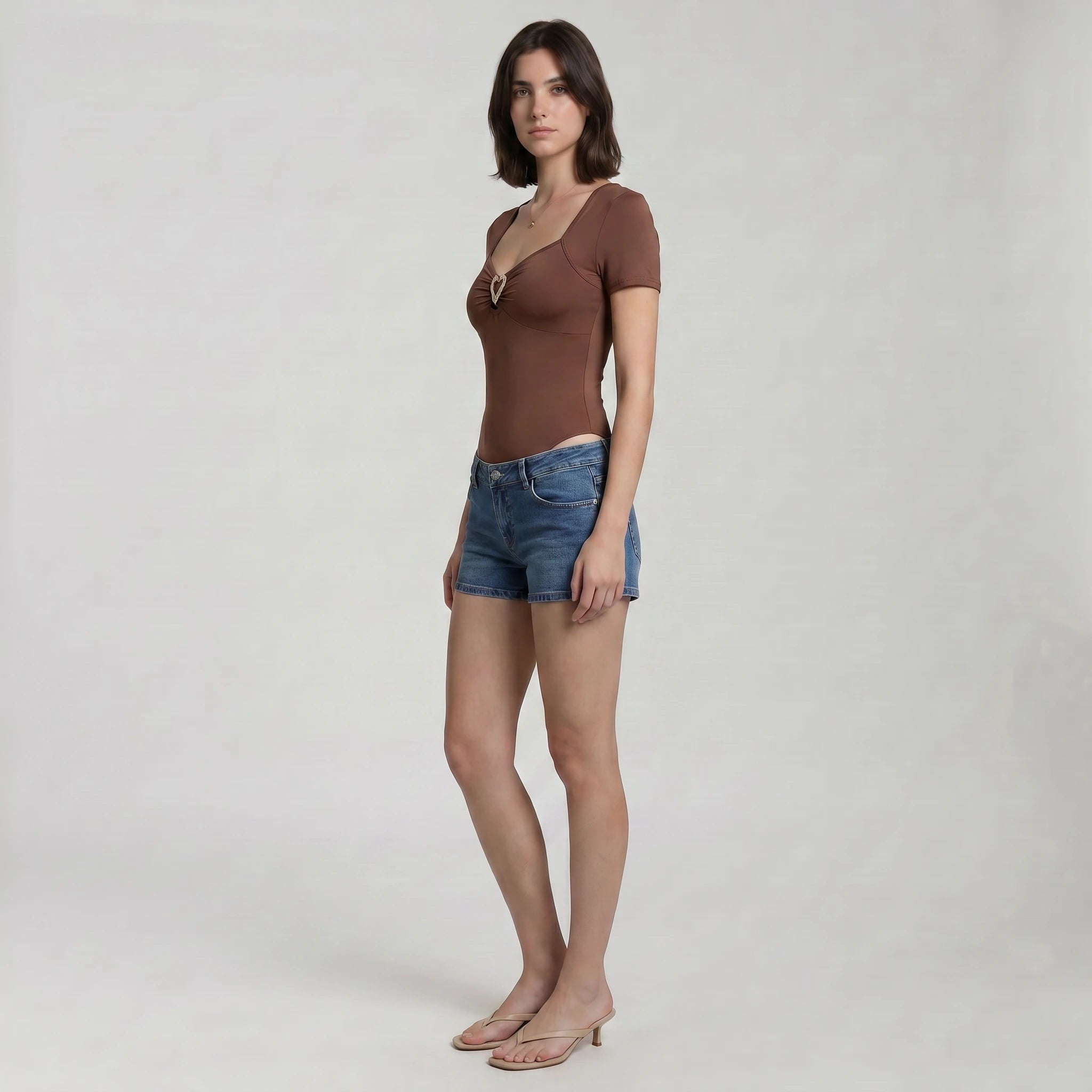 Heart Detail Bodysuit WHD0605093-S-2512182