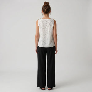 Polka Dot Shell-Detail Cami Top WHD0605095-S-2601284