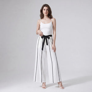 Tie Waist Wide Leg Pants WHD0605098-SHE-260350