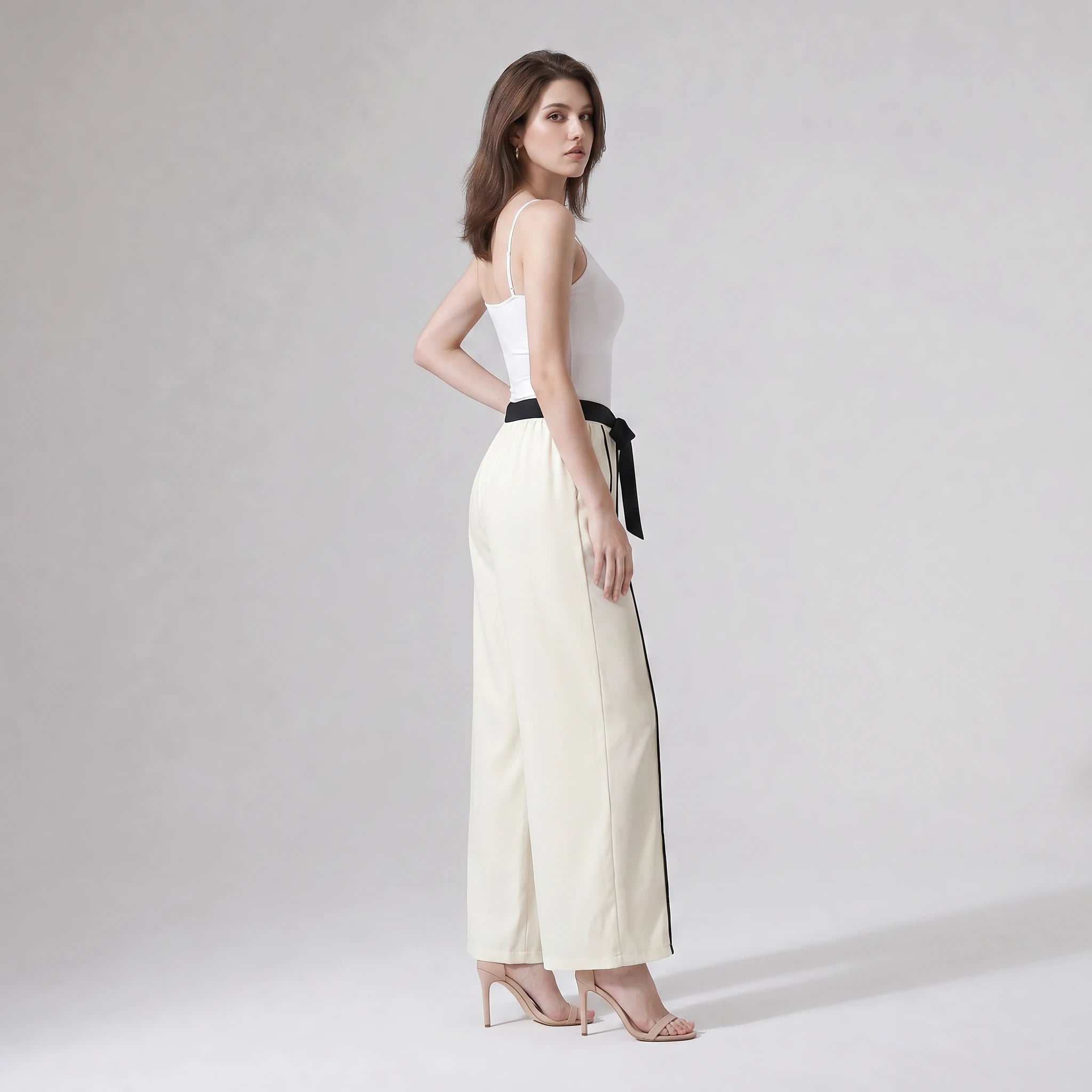 Tie Waist Wide Leg Pants WHD0605098-SHE-260350