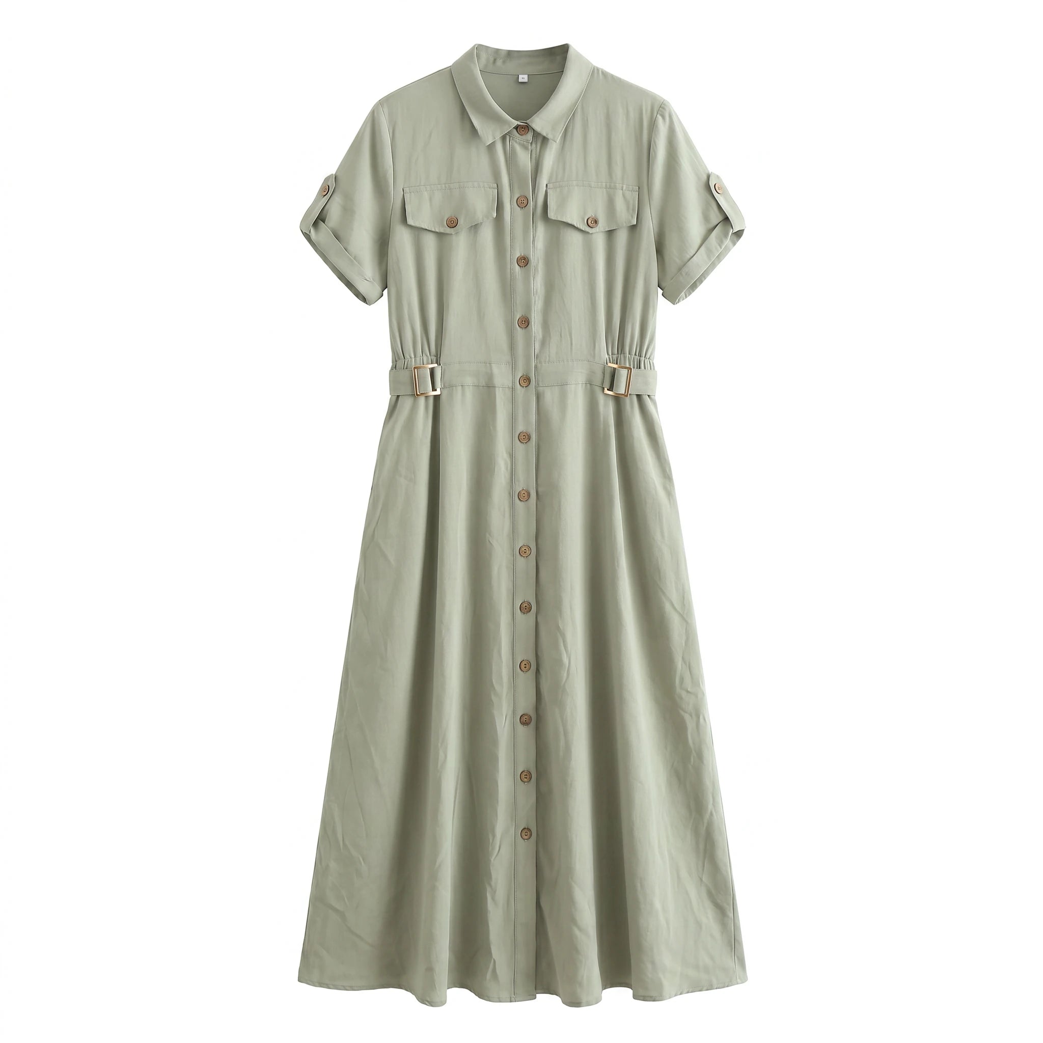 Utility Shirt Maxi Dress WHD0605099-S-260397