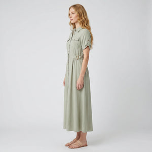 Utility Shirt Maxi Dress WHD0605099-S-260397