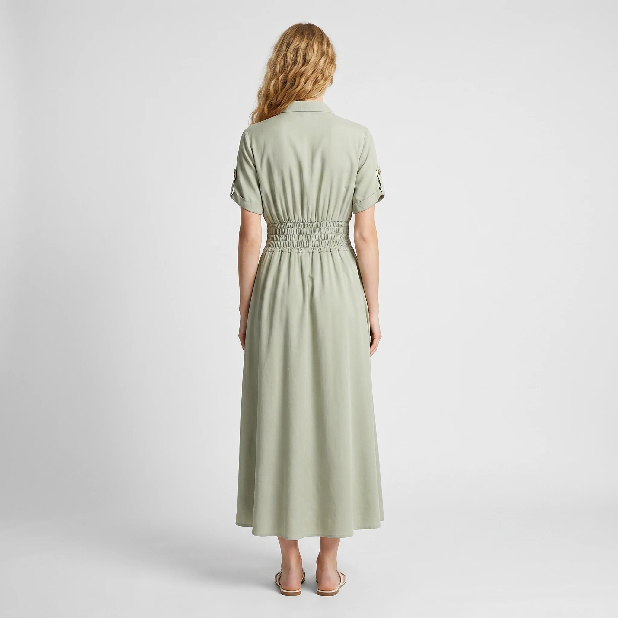 Utility Shirt Maxi Dress WHD0605099-S-260397