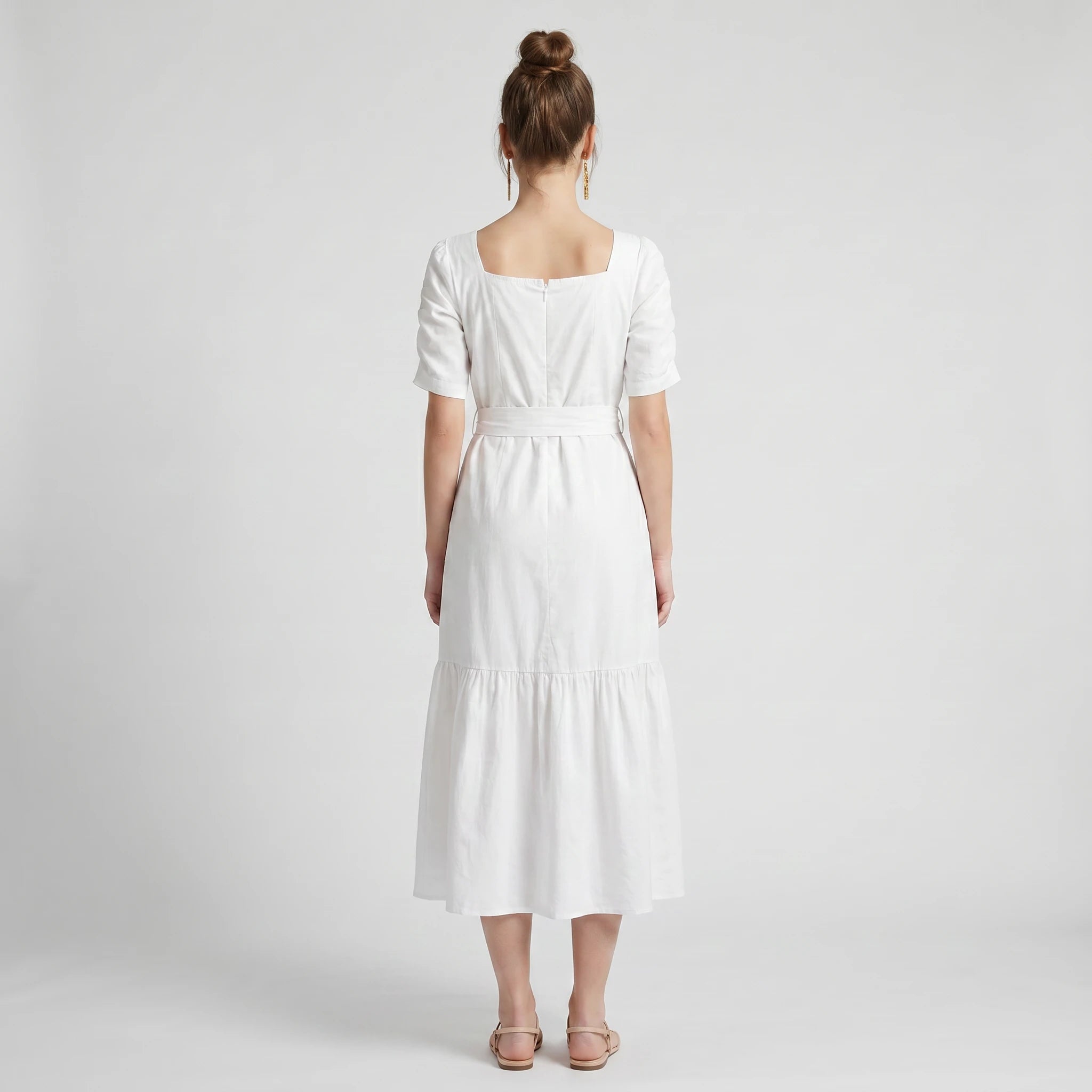 Tie Waist Maxi Dress WHD0605100-S-260394