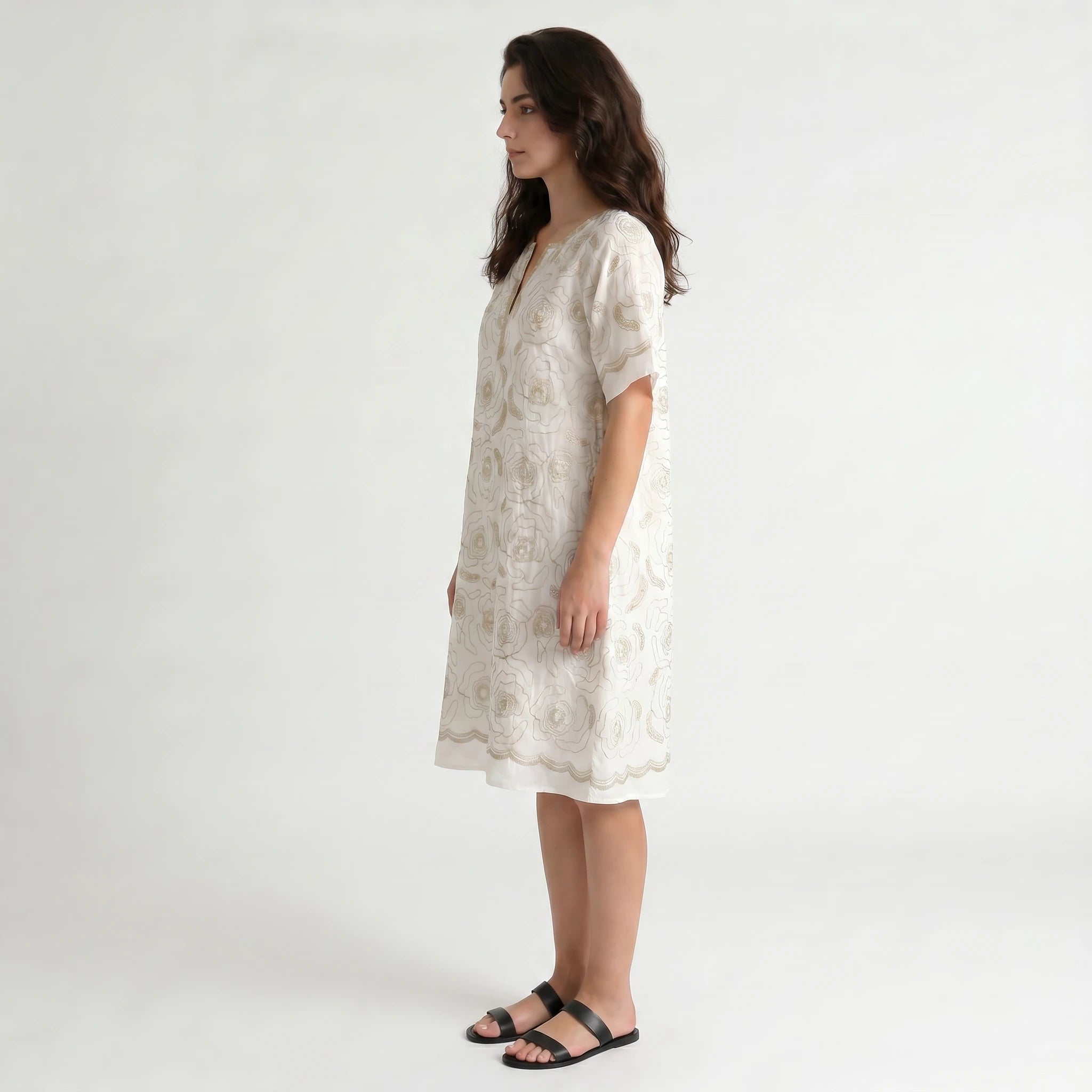 Embroidered Resort Midi Dress WHD0605102-S-251044