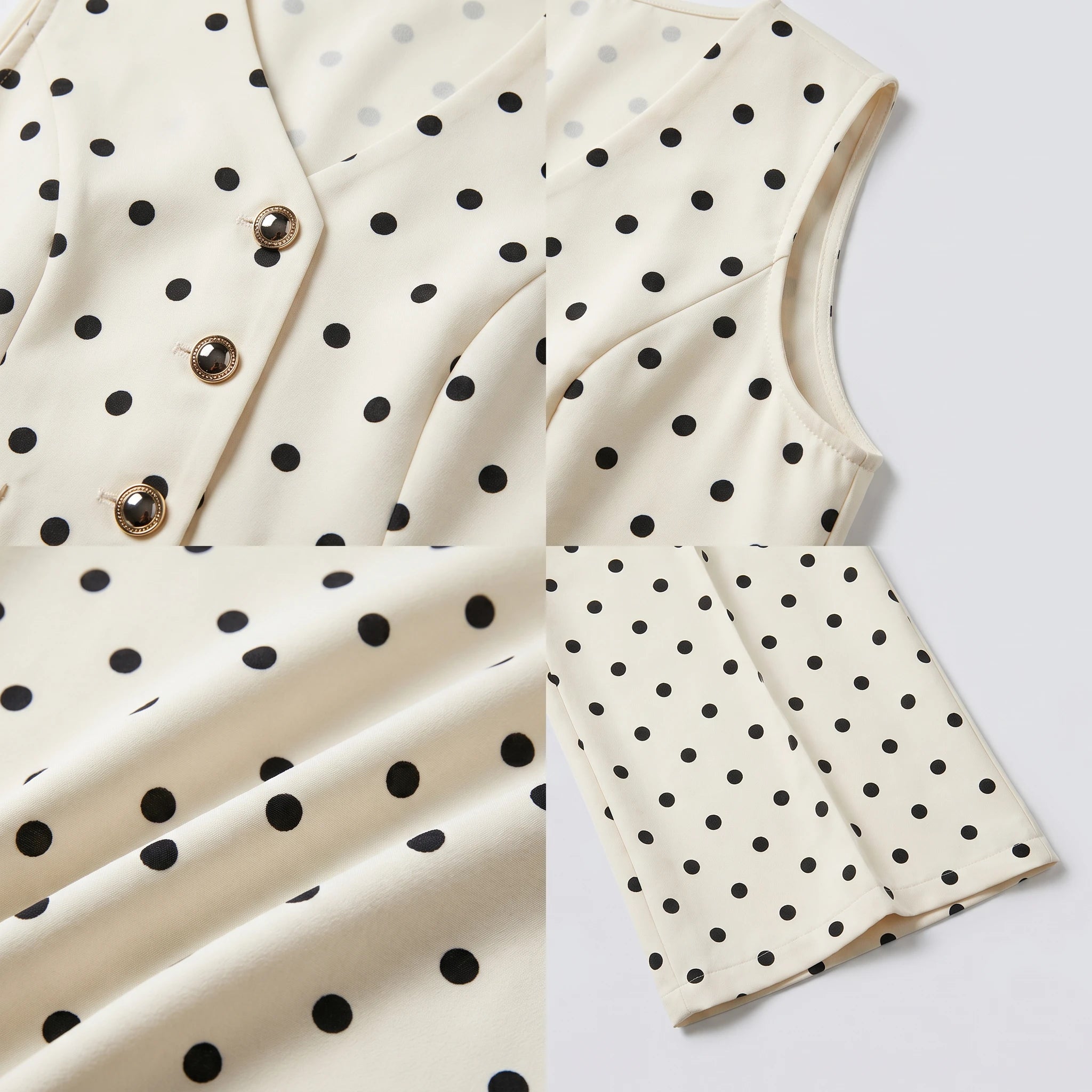Polka Dot Vest Pants Set WHD0605109-S-260402