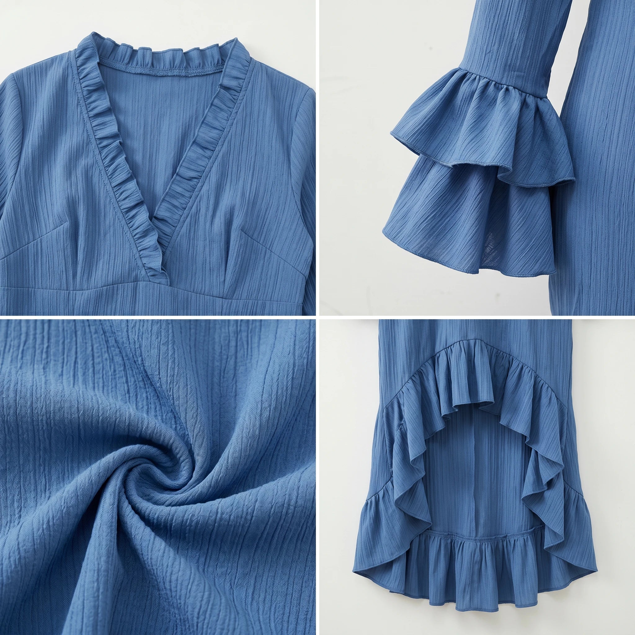 Ruffle High Low Dress WHD0605112-CJ-251201