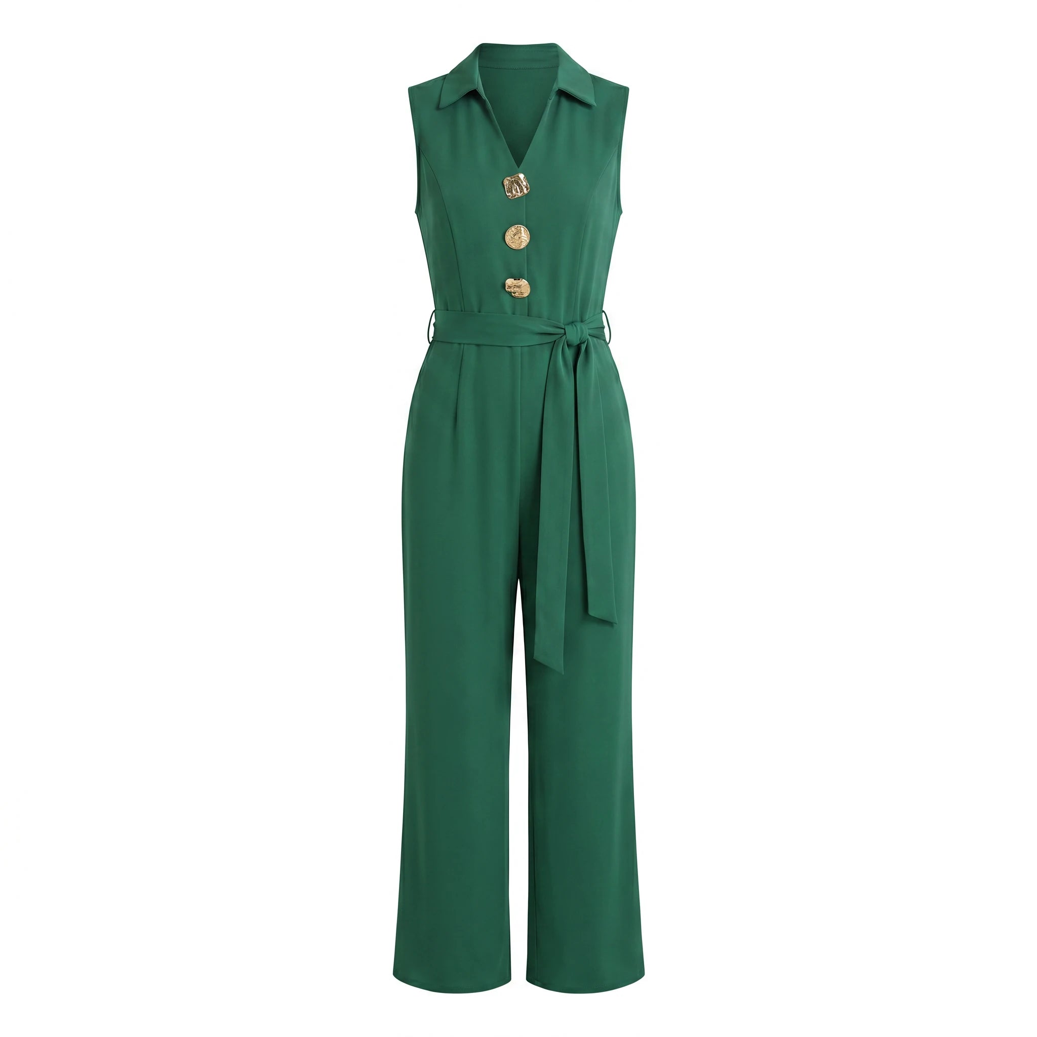 Belted Wide Leg Jumpsuit WHD0605113-S-2603162