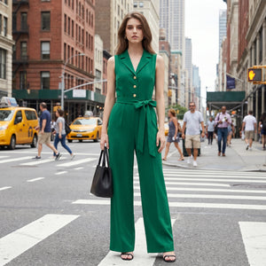 Belted Wide Leg Jumpsuit WHD0605113-S-2603162