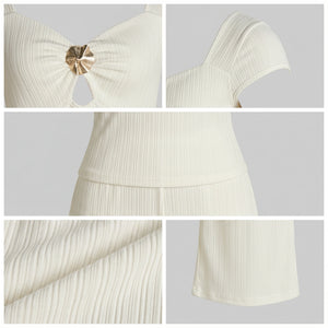 Ribbed Keyhole Wide Leg Jumpsuit WHD0605119-S-2603110