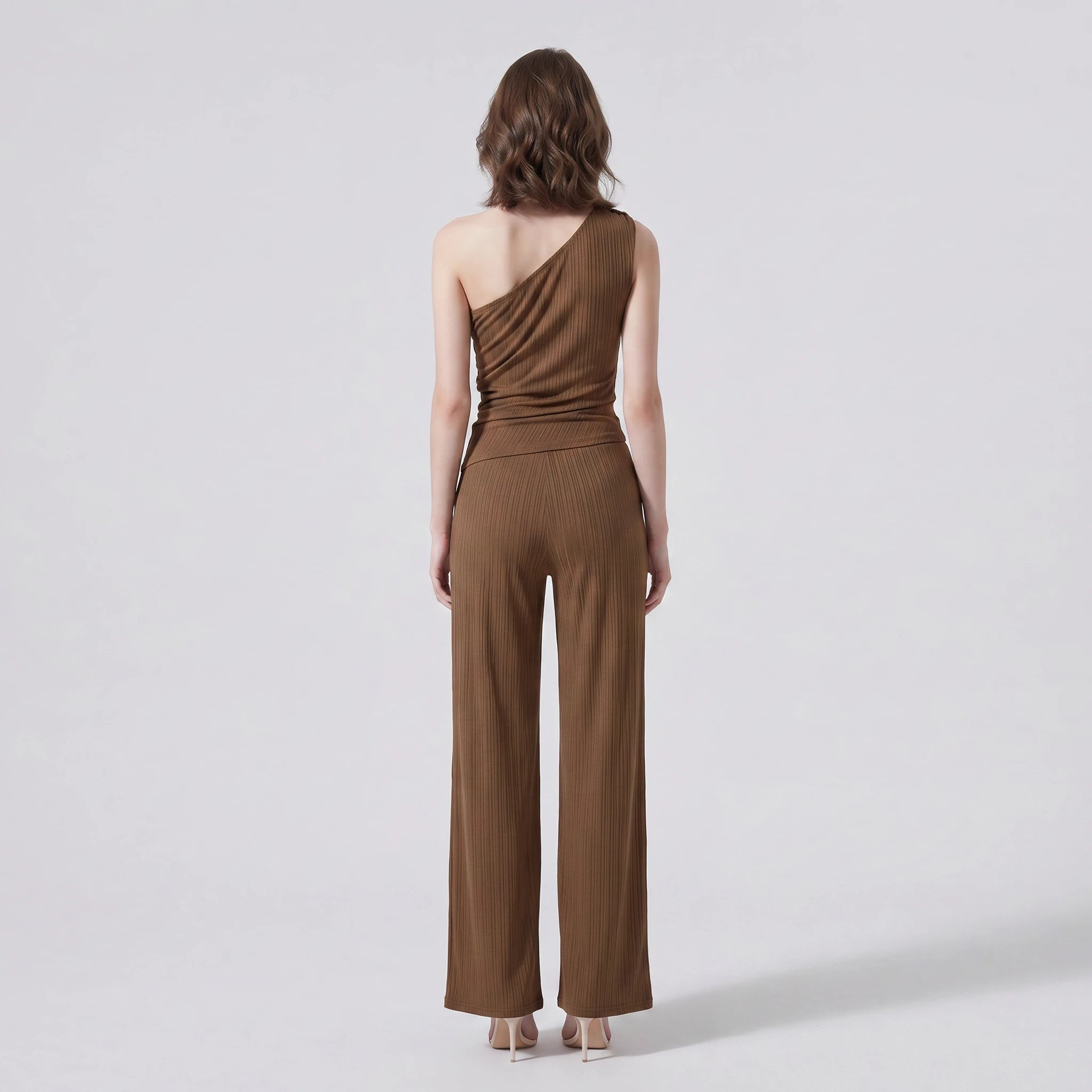 One Shoulder Ribbed Jumpsuit WHD0605120-S-2603111