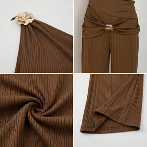 One Shoulder Ribbed Jumpsuit WHD0605120-S-2603111