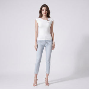 Off-Shoulder Keyhole Top WHD0605126-S-251283