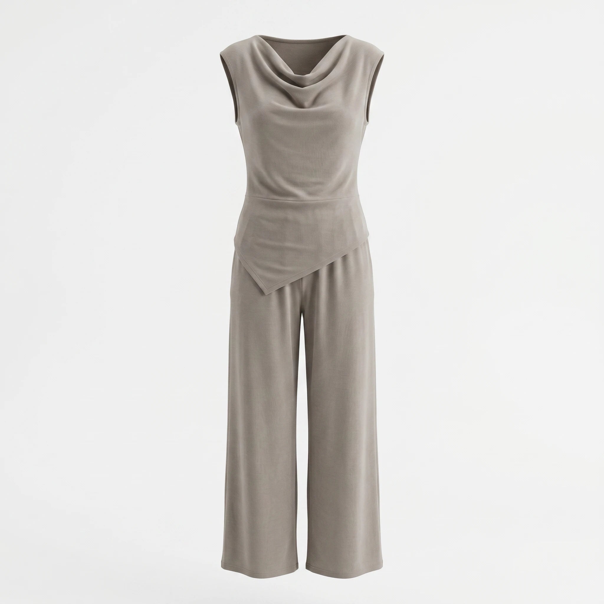Cowl Neck Wide Leg Set WHD0605132-S-260313